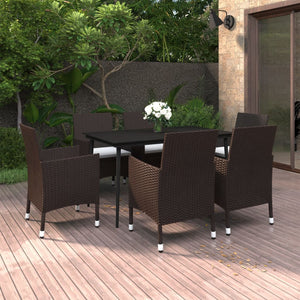 vidaXL Patio Dining Set 3/5/7 Piece Multi Colors 31.5"/55.1" Table Length-54