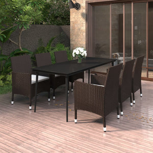 vidaXL Patio Dining Set 3/5/7 Piece Multi Colors 31.5"/55.1" Table Length-13