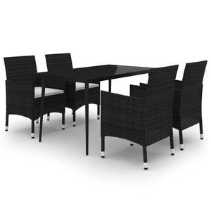 vidaXL Patio Dining Set 3/5/7 Piece Multi Colors 31.5"/55.1" Table Length-4