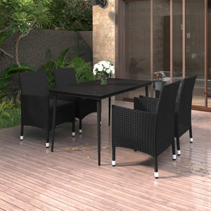 vidaXL Patio Dining Set 3/5/7 Piece Multi Colors 31.5"/55.1" Table Length-53