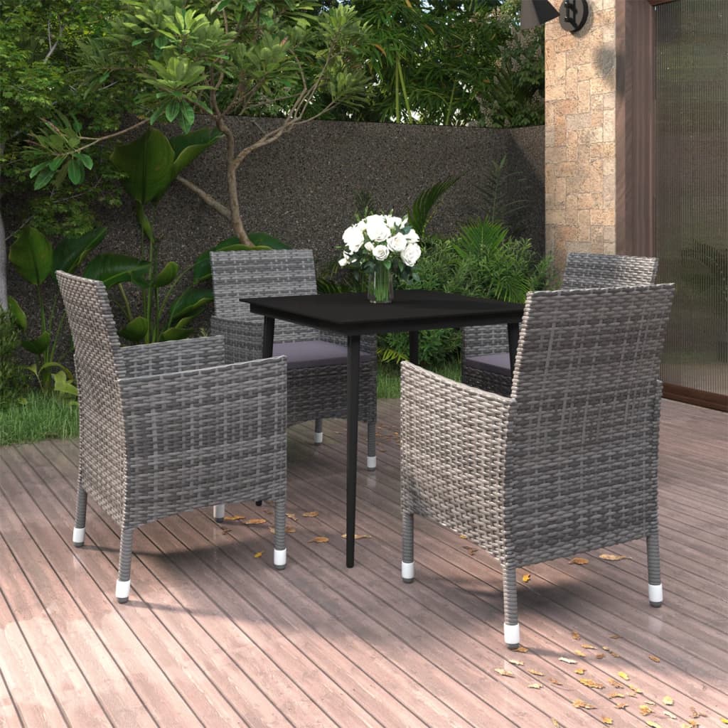 vidaXL Patio Dining Set 3/5/7 Piece Multi Colors 31.5"/55.1" Table Length-42