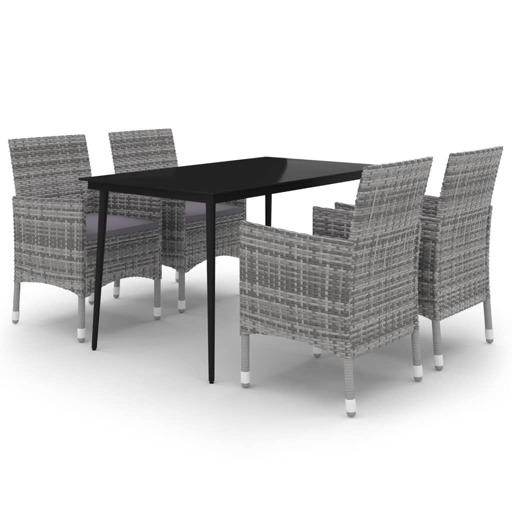 vidaXL Patio Dining Set 3/5/7 Piece Multi Colors 31.5"/55.1" Table Length-6