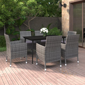 vidaXL Patio Dining Set 3/5/7 Piece Multi Colors 31.5"/55.1" Table Length-69