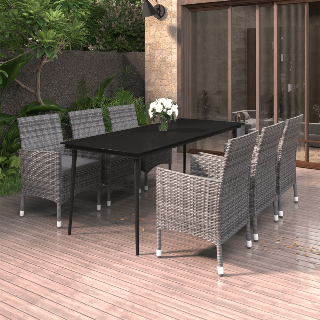 vidaXL Patio Dining Set 3/5/7 Piece Multi Colors 31.5"/55.1" Table Length-28