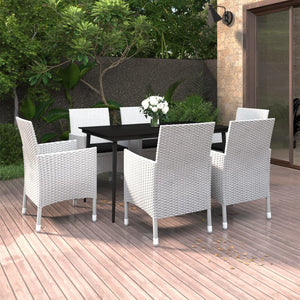 vidaXL Patio Dining Set 3/5/7 Piece Multi Colors 31.5"/55.1" Table Length-71