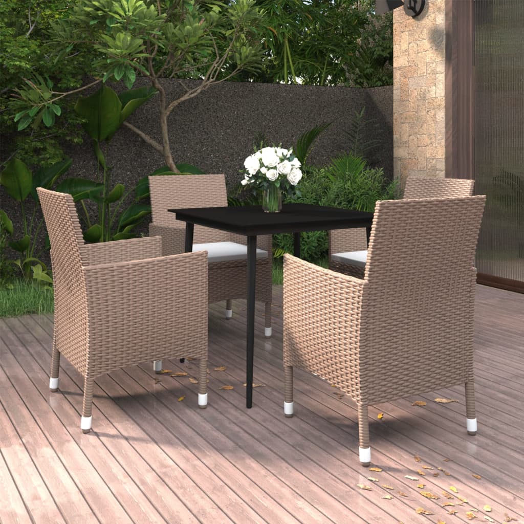 vidaXL Patio Dining Set 3/5/7 Piece Multi Colors 31.5"/55.1" Table Length-37