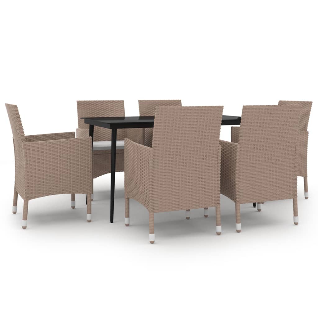 vidaXL Patio Dining Set 3/5/7 Piece Multi Colors 31.5"/55.1" Table Length-58