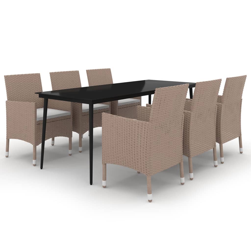 vidaXL Patio Dining Set 3/5/7 Piece Multi Colors 31.5"/55.1" Table Length-0