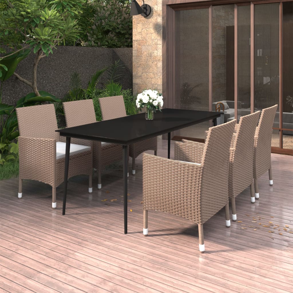 vidaXL Patio Dining Set 3/5/7 Piece Multi Colors 31.5"/55.1" Table Length-8