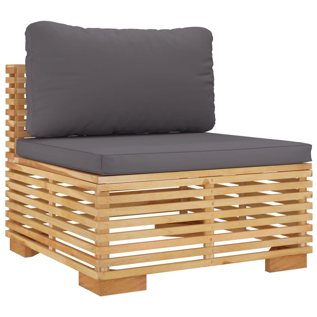 vidaXL 11 Piece Patio Lounge Set with Cushions Solid Wood Teak-2