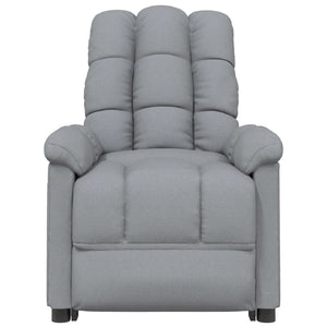 vidaXL Massage Chair Light Gray Fabric-1