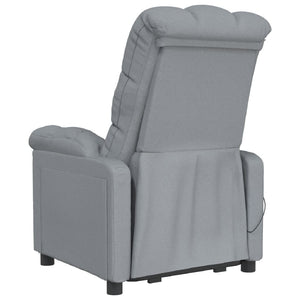 vidaXL Massage Chair Light Gray Fabric-3