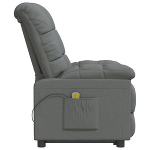 vidaXL Massage Chair Dark Gray Fabric-2