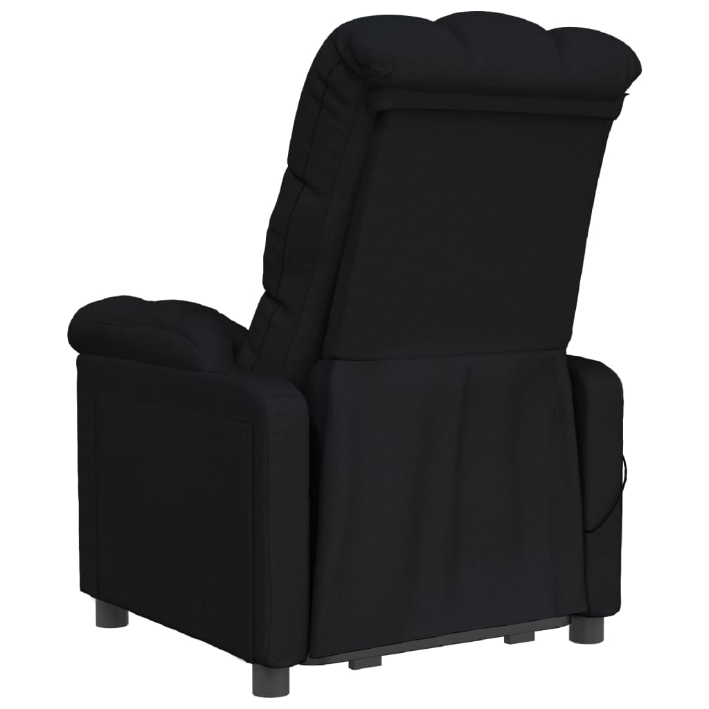 vidaXL Massage Chair Black Fabric-3