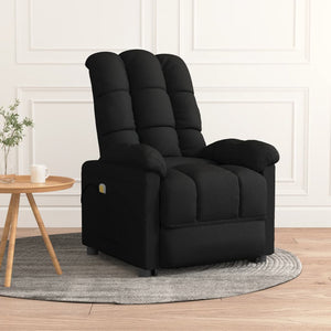 vidaXL Massage Chair Black Fabric-0