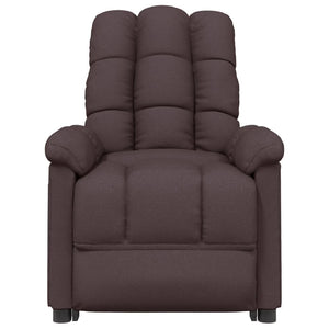 vidaXL Massage Chair Dark Brown Fabric-1