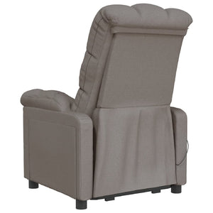 vidaXL Massage Chair Taupe Fabric-3