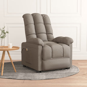 vidaXL Massage Chair Taupe Fabric-0