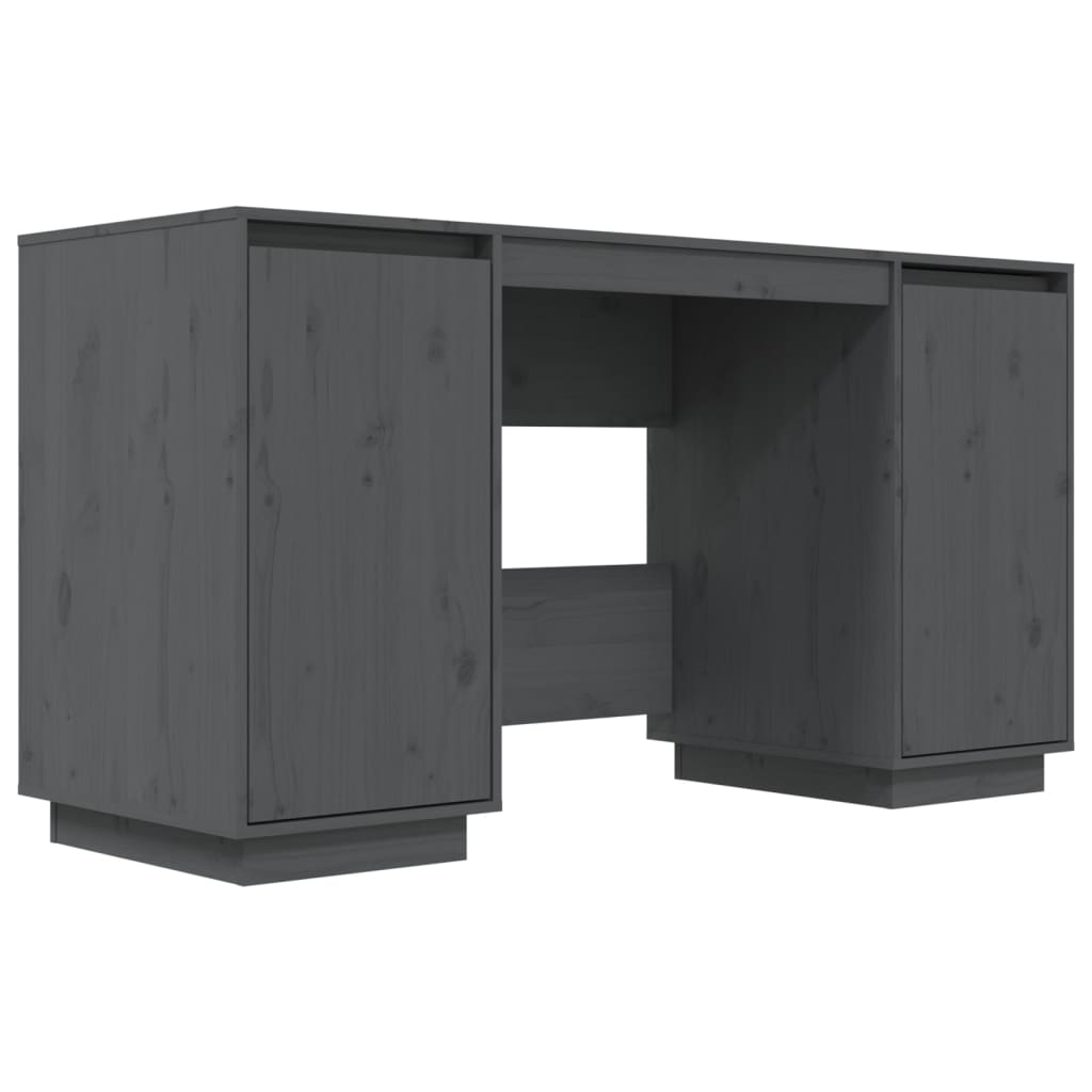 vidaXL Desk Computer Desk with Storage Cabinet for Home Office Solid Wood Pine-14