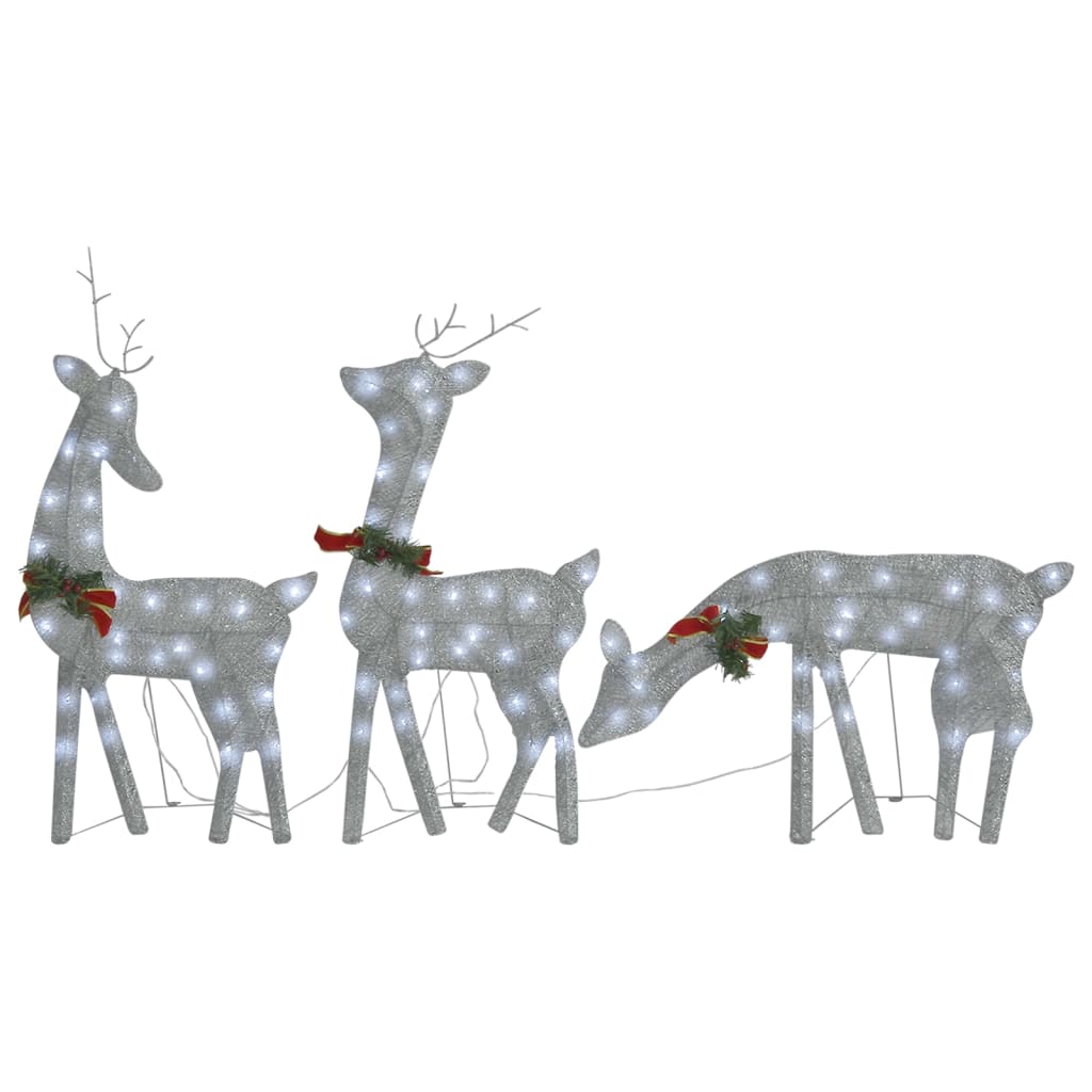 vidaXL Christmas Decoration Reindeer Family Christmas Lighting with LEDs Mesh-11