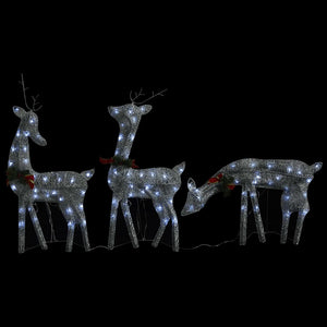 vidaXL Christmas Decoration Reindeer Family Christmas Lighting with LEDs Mesh-46