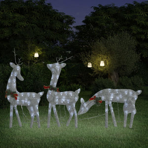 vidaXL Christmas Decoration Reindeer Family Christmas Lighting with LEDs Mesh-16