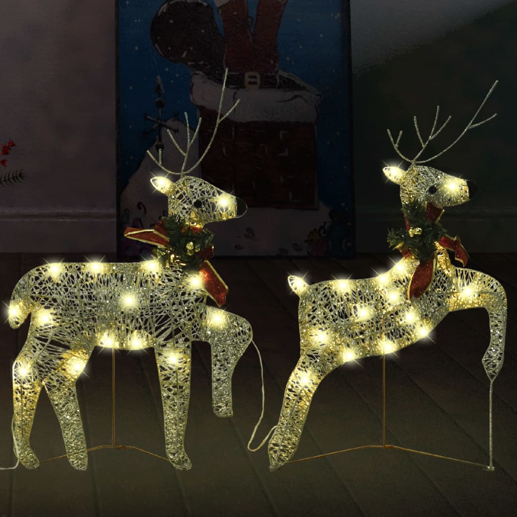 vidaXL Christmas Reindeers Decoration Christmas Lighting Display with LEDs-13