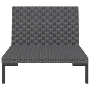 vidaXL 8 Piece Patio Lounge Set with Cushions Poly Rattan Dark Gray-5