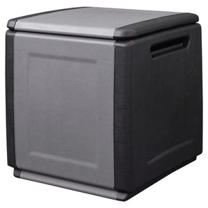 vidaXL Tool Box Garden Outdoor Storage Deck Box Chest Dark Gray and Black-1