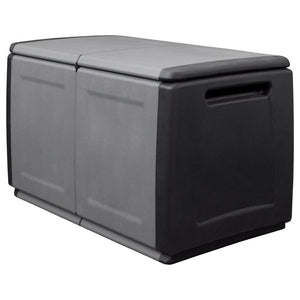 vidaXL Tool Box Garden Outdoor Storage Deck Box Chest Dark Gray and Black-4