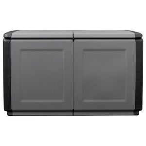 vidaXL Tool Box Garden Outdoor Storage Deck Box Chest Dark Gray and Black-9