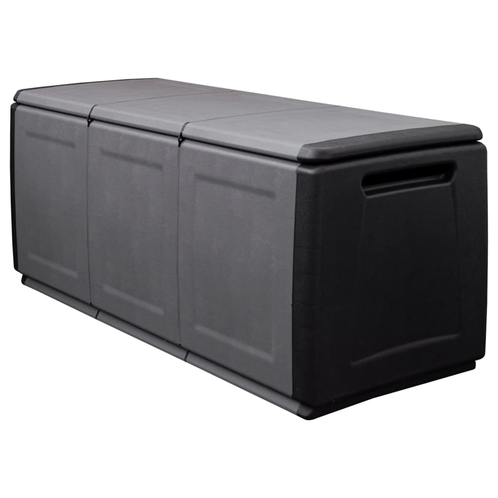 vidaXL Tool Box Garden Outdoor Storage Deck Box Chest Dark Gray and Black-7