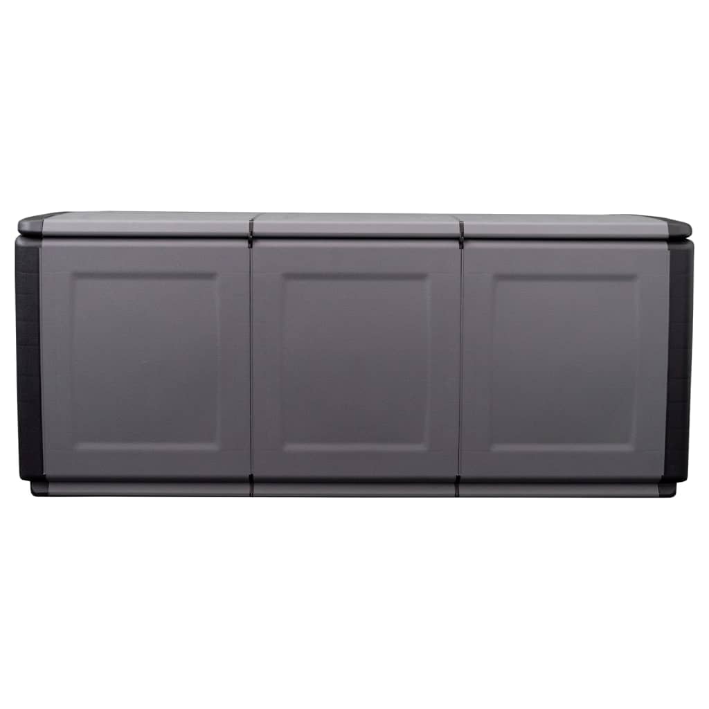 vidaXL Tool Box Garden Outdoor Storage Deck Box Chest Dark Gray and Black-2