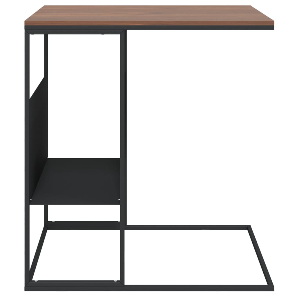 vidaXL Side Table Black 21.7"x14.2"x23.4" Engineered Wood-1