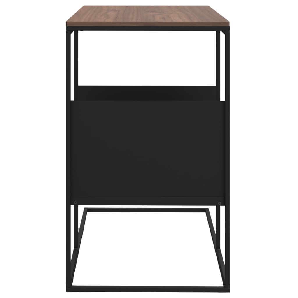 vidaXL Side Table Black 21.7"x14.2"x23.4" Engineered Wood-2