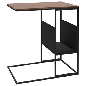 vidaXL Side Table Black 21.7"x14.2"x23.4" Engineered Wood-3