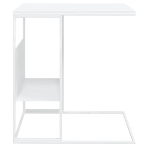 vidaXL Side Table White 21.7"x14.2"x23.4" Engineered Wood-0