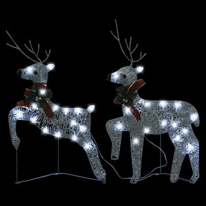 vidaXL Reindeer & Sleigh Christmas Decoration 100 LEDs Outdoor Gold-35