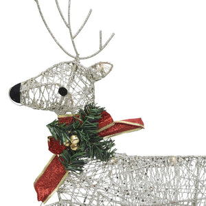 vidaXL Reindeer & Sleigh Christmas Decoration 100 LEDs Outdoor Gold-34