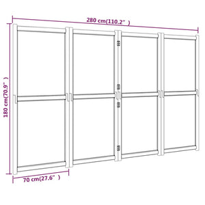 vidaXL Room Divider Folding Privacy Screen Panel Partition Room Separator-28