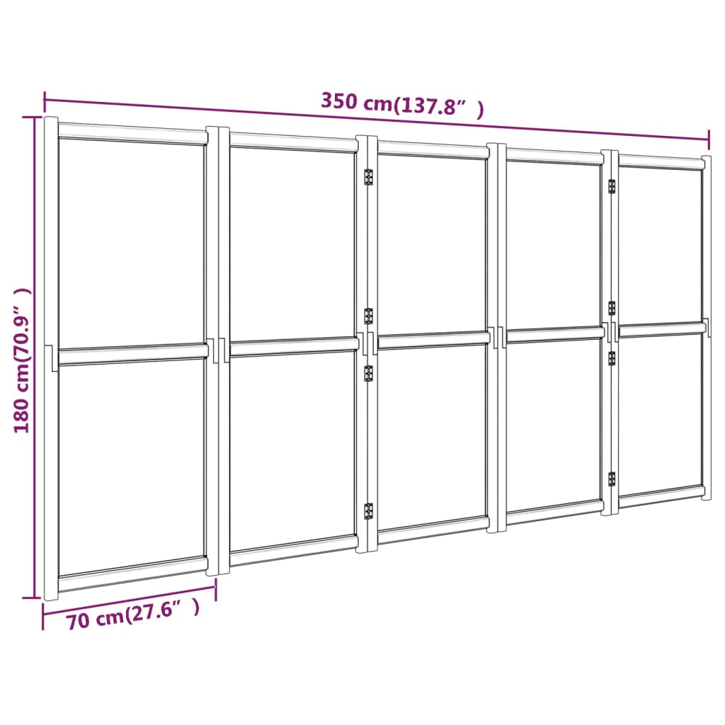 vidaXL Room Divider Folding Privacy Screen Panel Partition Room Separator-31