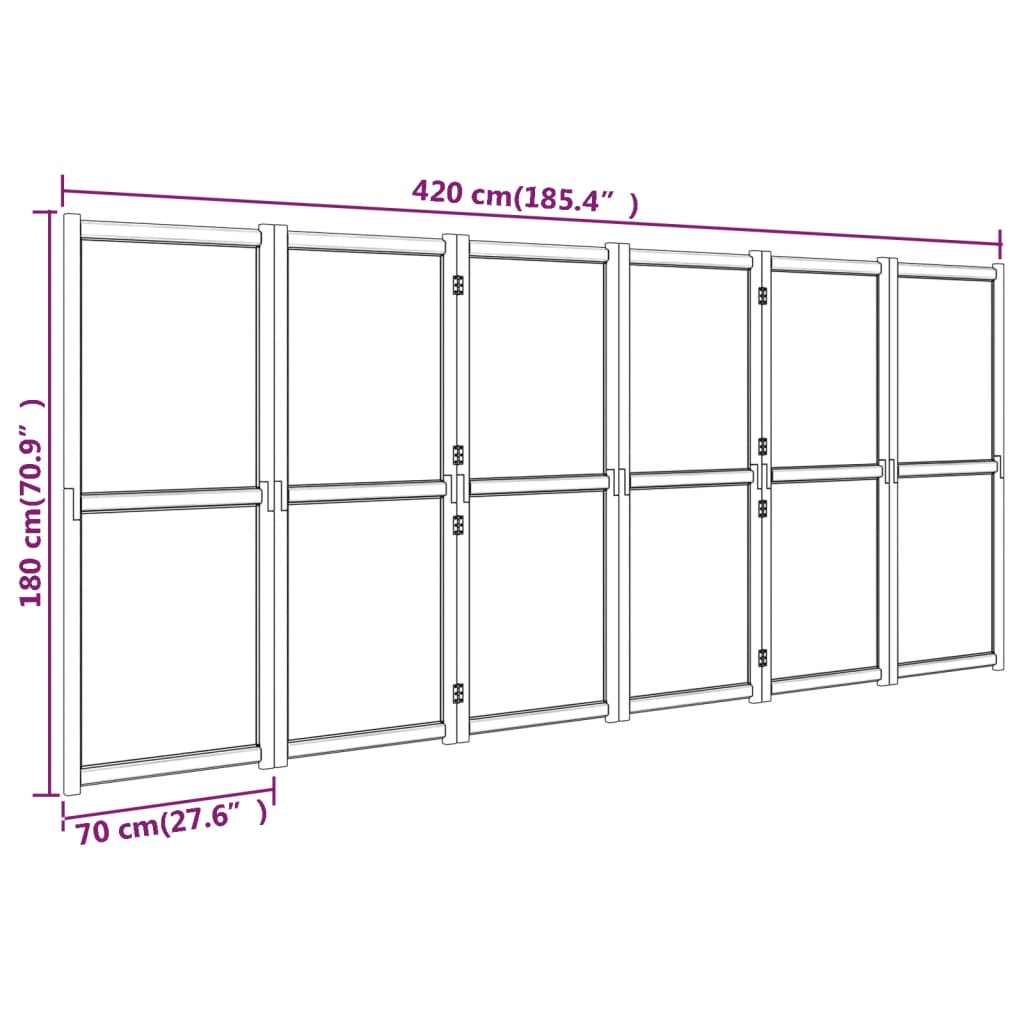 vidaXL Room Divider Folding Privacy Screen Panel Partition Room Separator-30