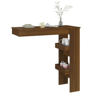 vidaXL Wall Bar Table Kitchen Bar Dining Table Computer Desk Engineered Wood-66