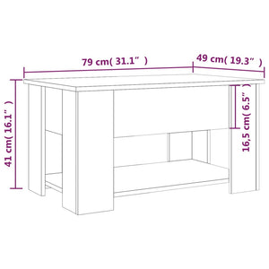 vidaXL Coffee Table Lift Top End Table Accent Side Sofa Table Engineered Wood-28