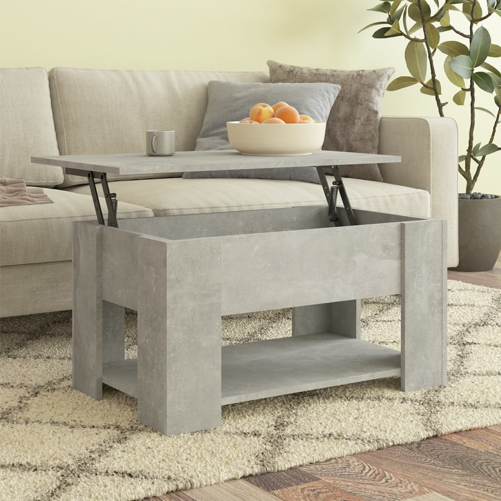 vidaXL Coffee Table Lift Top End Table Accent Side Sofa Table Engineered Wood-55