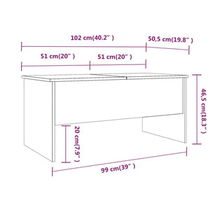 vidaXL Coffee Table Lift Top End Table Accent Side Sofa Table Engineered Wood-10