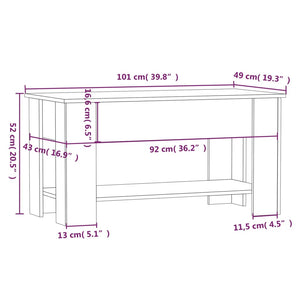 vidaXL Coffee Table Lift Top End Table Accent Side Sofa Table Engineered Wood-61