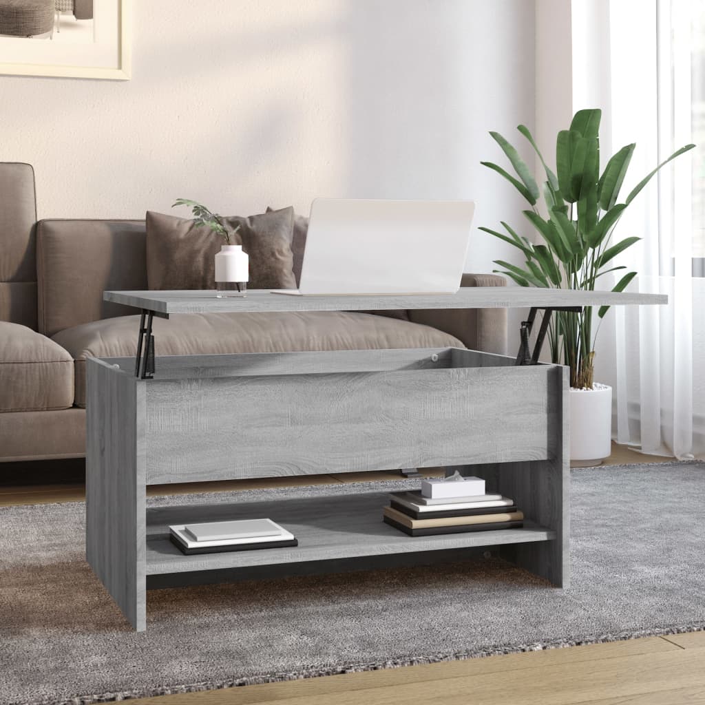 vidaXL Coffee Table Lift Top End Table Accent Side Sofa Table Engineered Wood-15