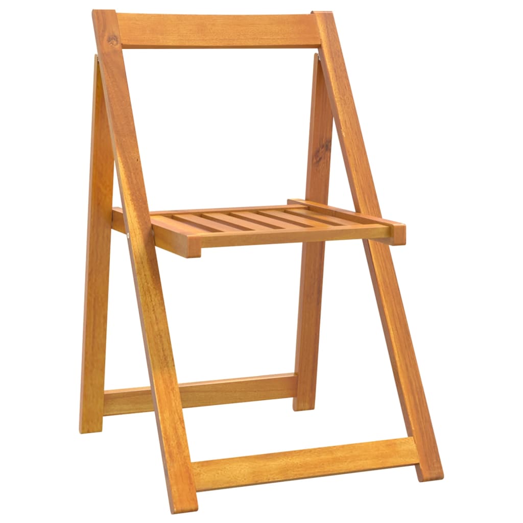 vidaXL Folding Chair Patio Furniture Wooden Dining Chair Solid Wood Acacia-20