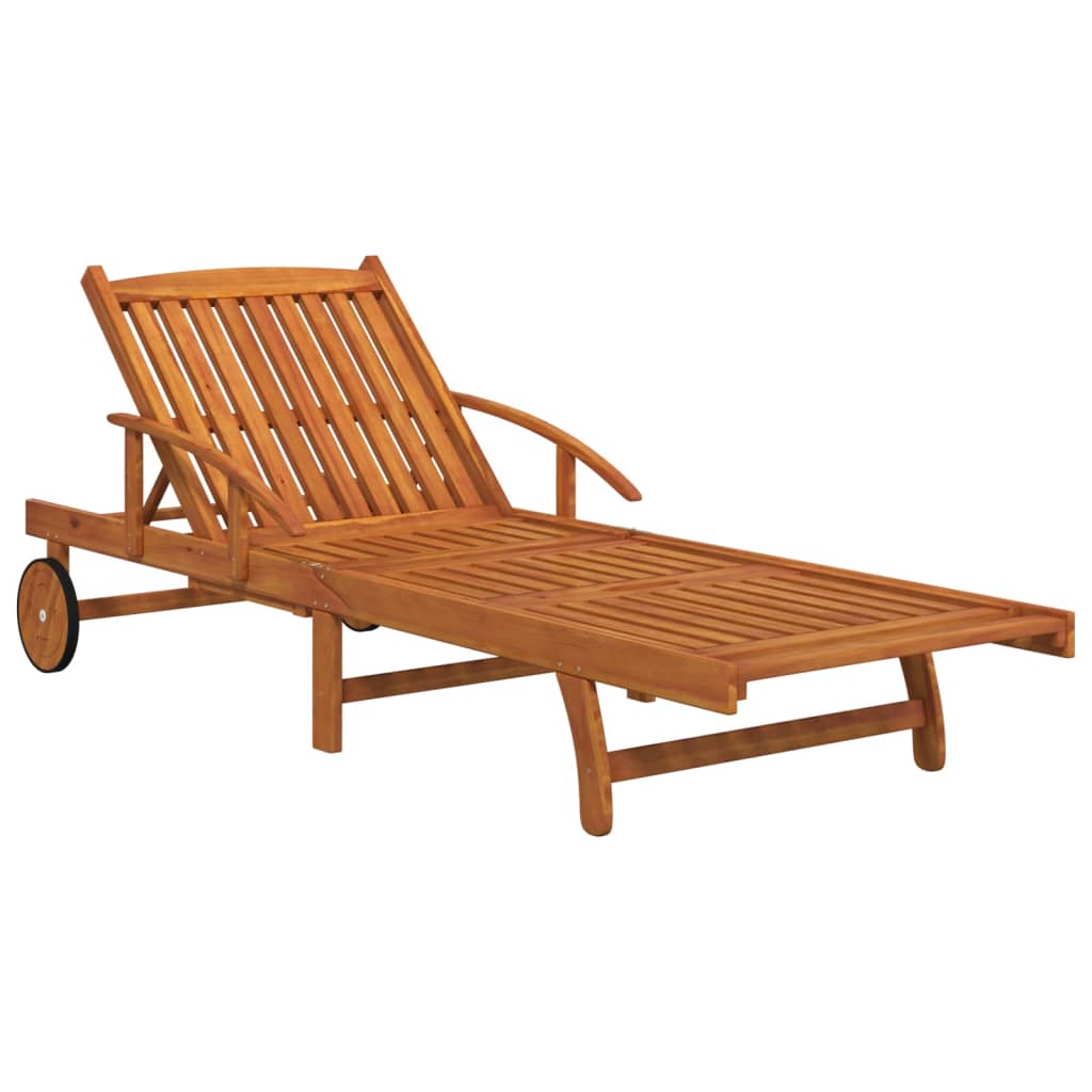 vidaXL 2 Piece Sunlounger Set with Table Solid Wood Acacia-4